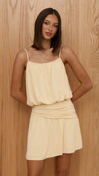 Bettina Mini Dress - Lemon