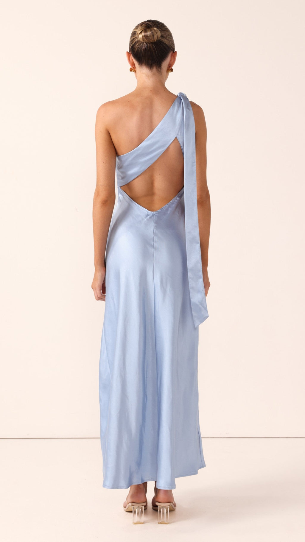 Halle One Shoulder Maxi Dress - Blue
