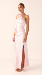 Halle One Shoulder Maxi Dress - Pink