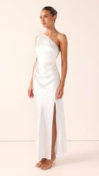 Halle One Shoulder Maxi Dress - Ivory