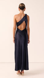 Halle One Shoulder Maxi Dress - Navy