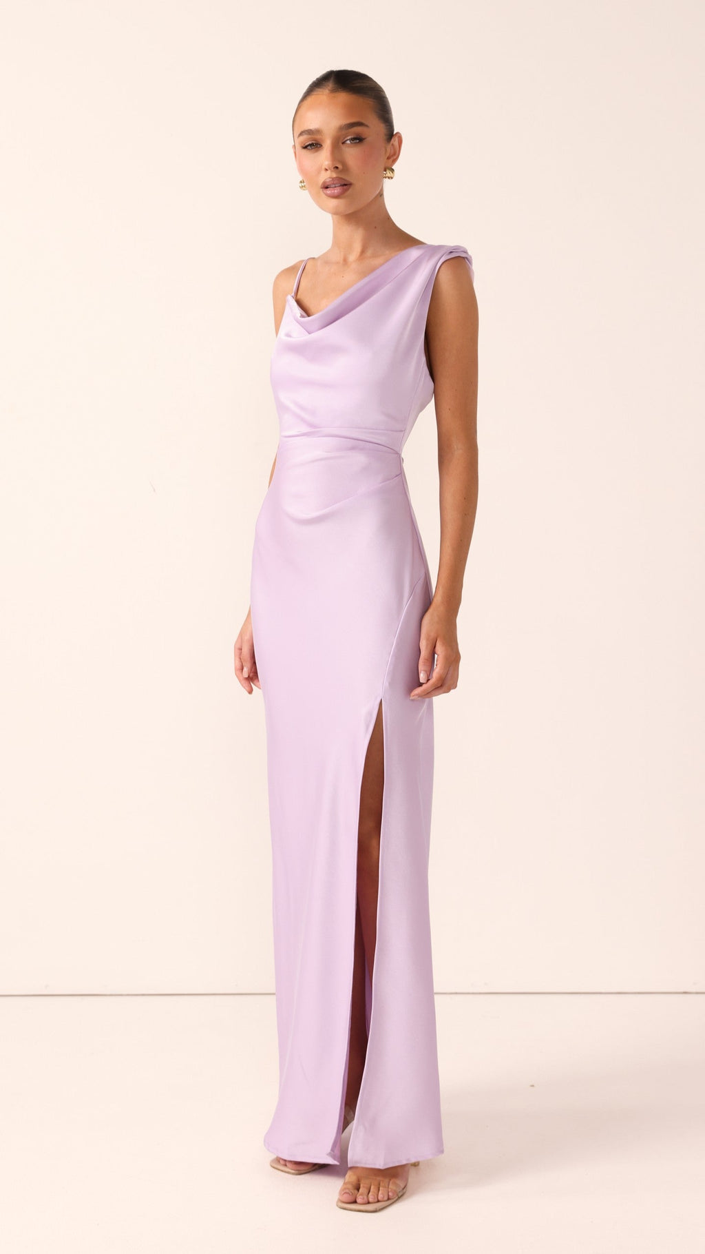 Iris Asymmetrical Maxi Dress - Lilac