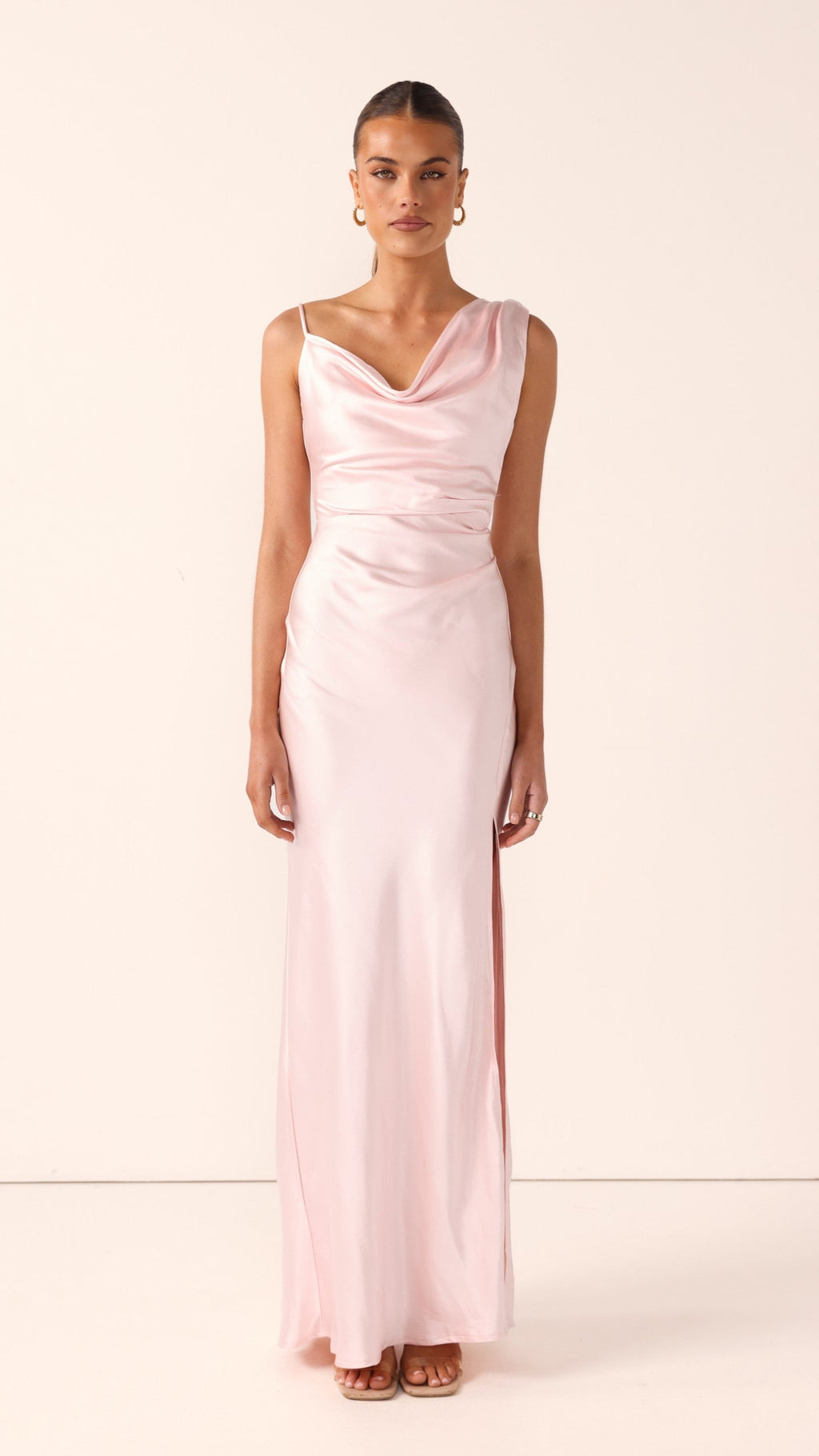 Iris Asymmetrical Maxi Dress - Pink