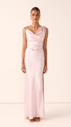 Iris Asymmetrical Maxi Dress - Pink