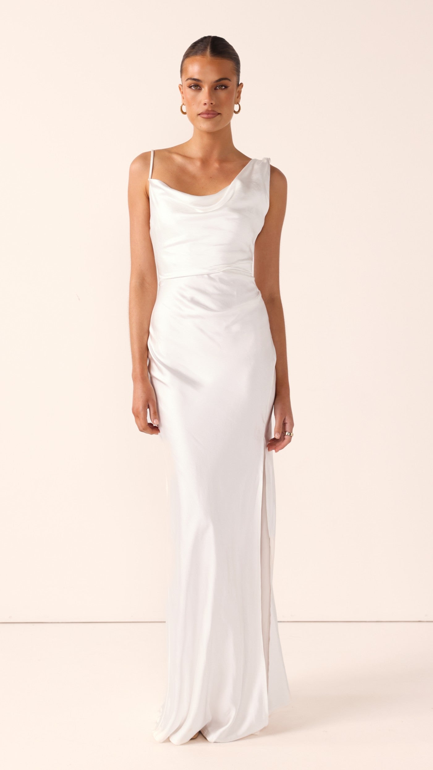 Iris Asymmetrical Maxi Dress - Ivory