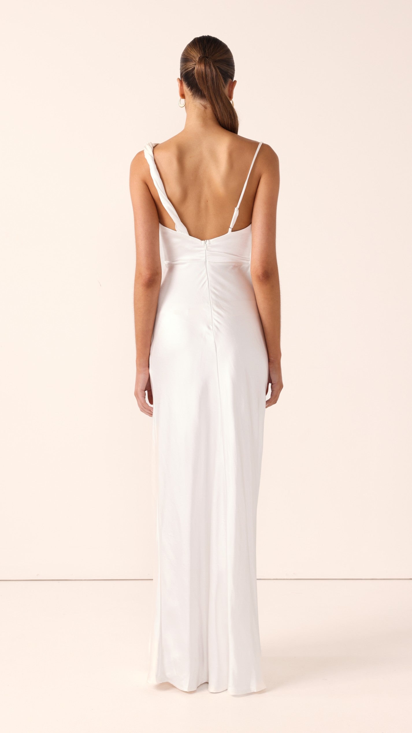 Iris Asymmetrical Maxi Dress - Ivory