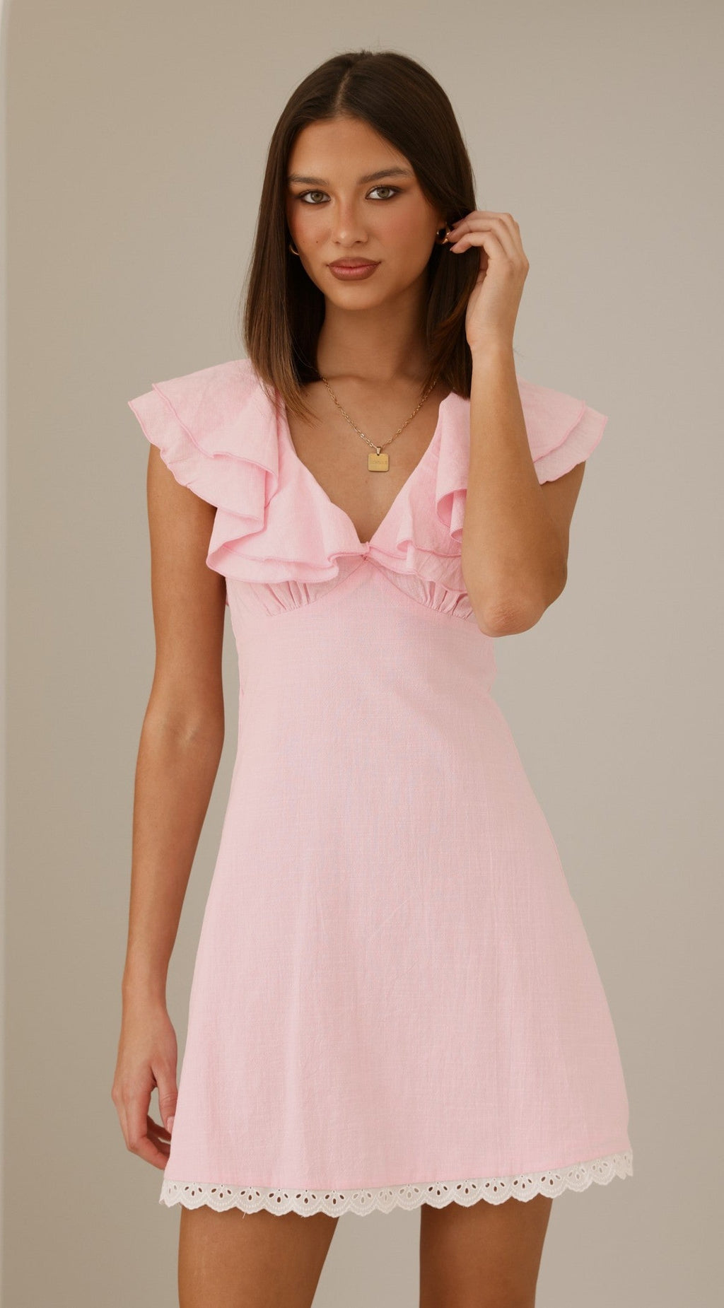 Hattie Mini Dress - Pink