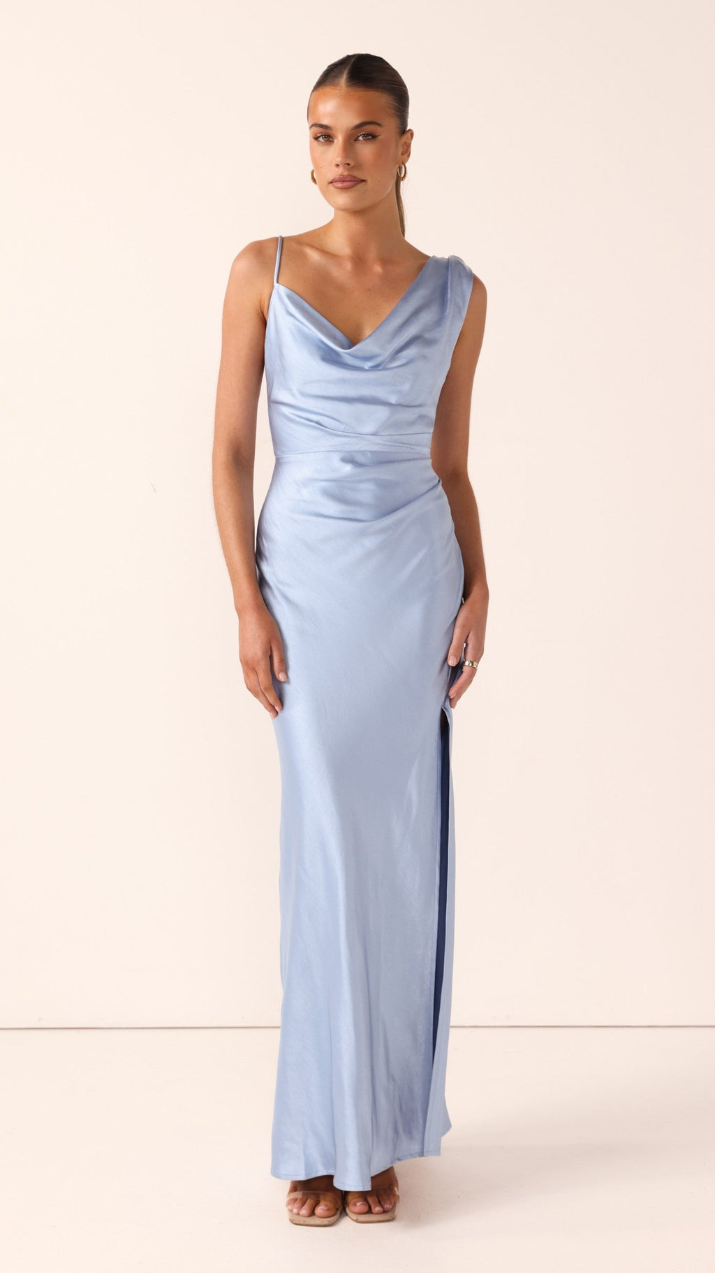 Iris Asymmetrical Maxi Dress - Blue