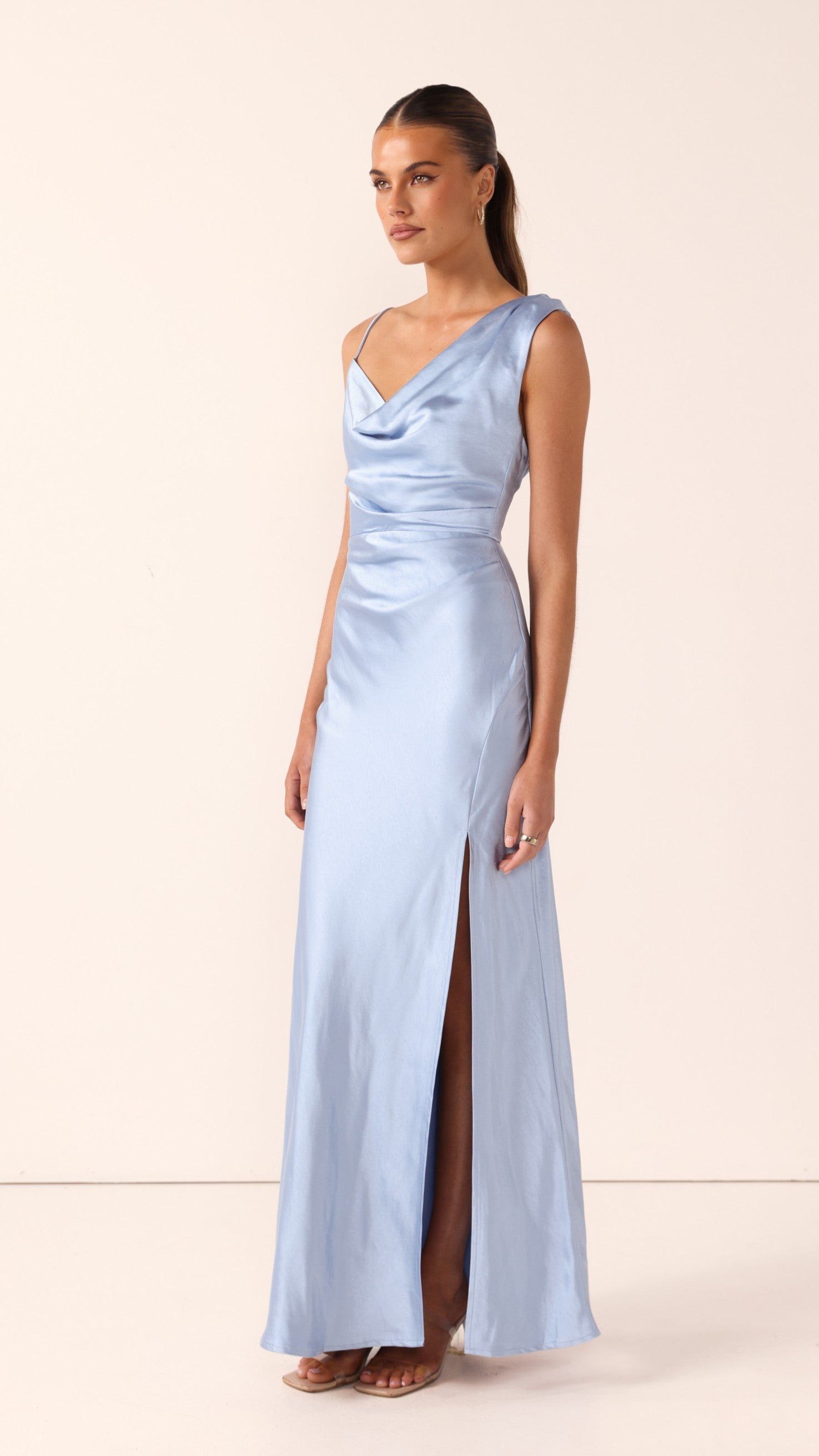 Iris Asymmetrical Maxi Dress - Blue