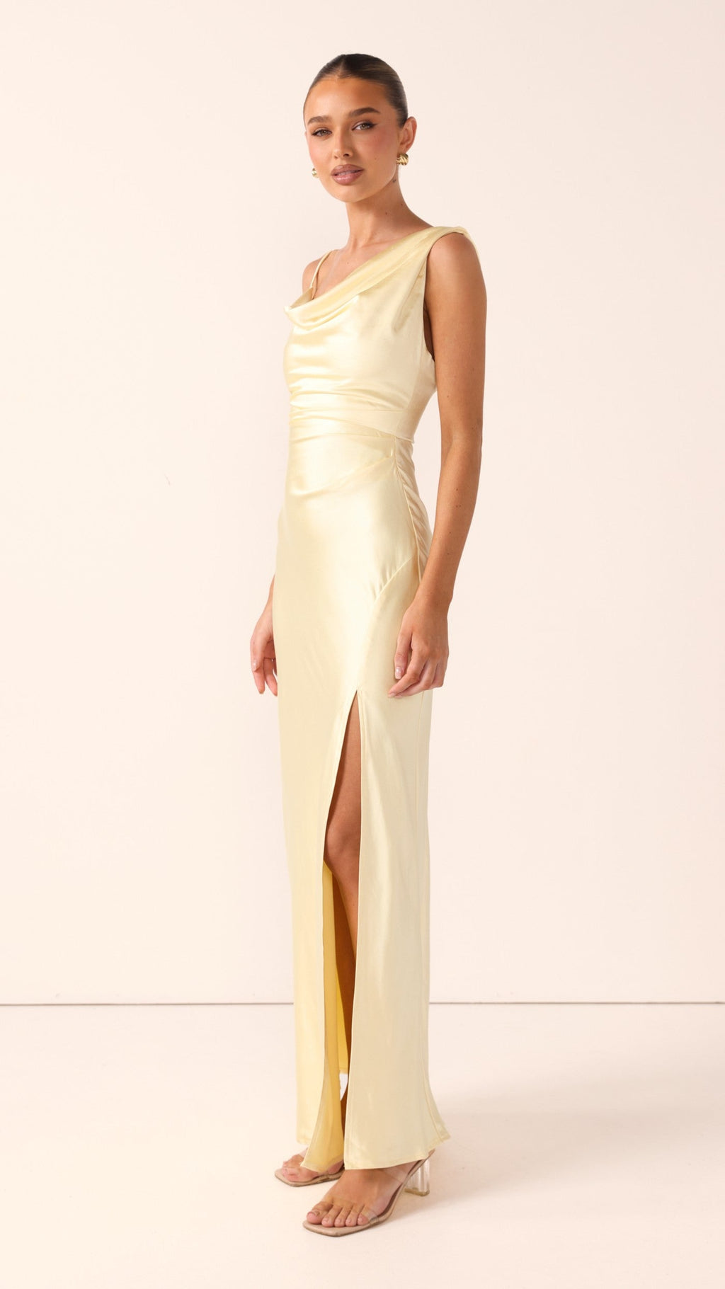 Iris Asymmetrical Maxi Dress - Yellow