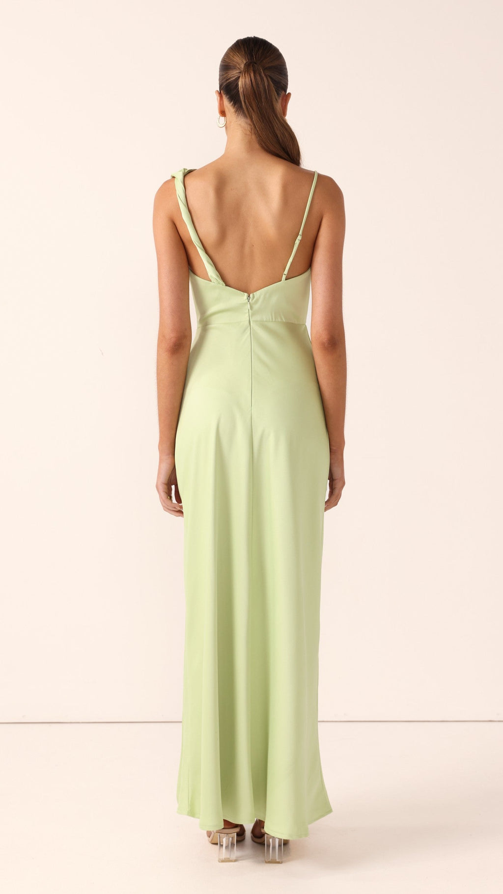 Iris Asymmetrical Maxi Dress - Key Lime