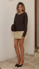Sophie Knit Sweater - Chocolate