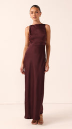 Sia Maxi Dress - Chocolate