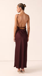 Sia Maxi Dress - Chocolate
