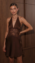 Kiana Mini Dress - Chocolate
