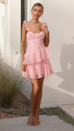 Lila Mini Dress - Baby Pink