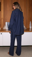 Zenia Denim Pants - Dark Blue