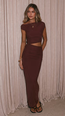 Seren Maxi Dress - Chocolate