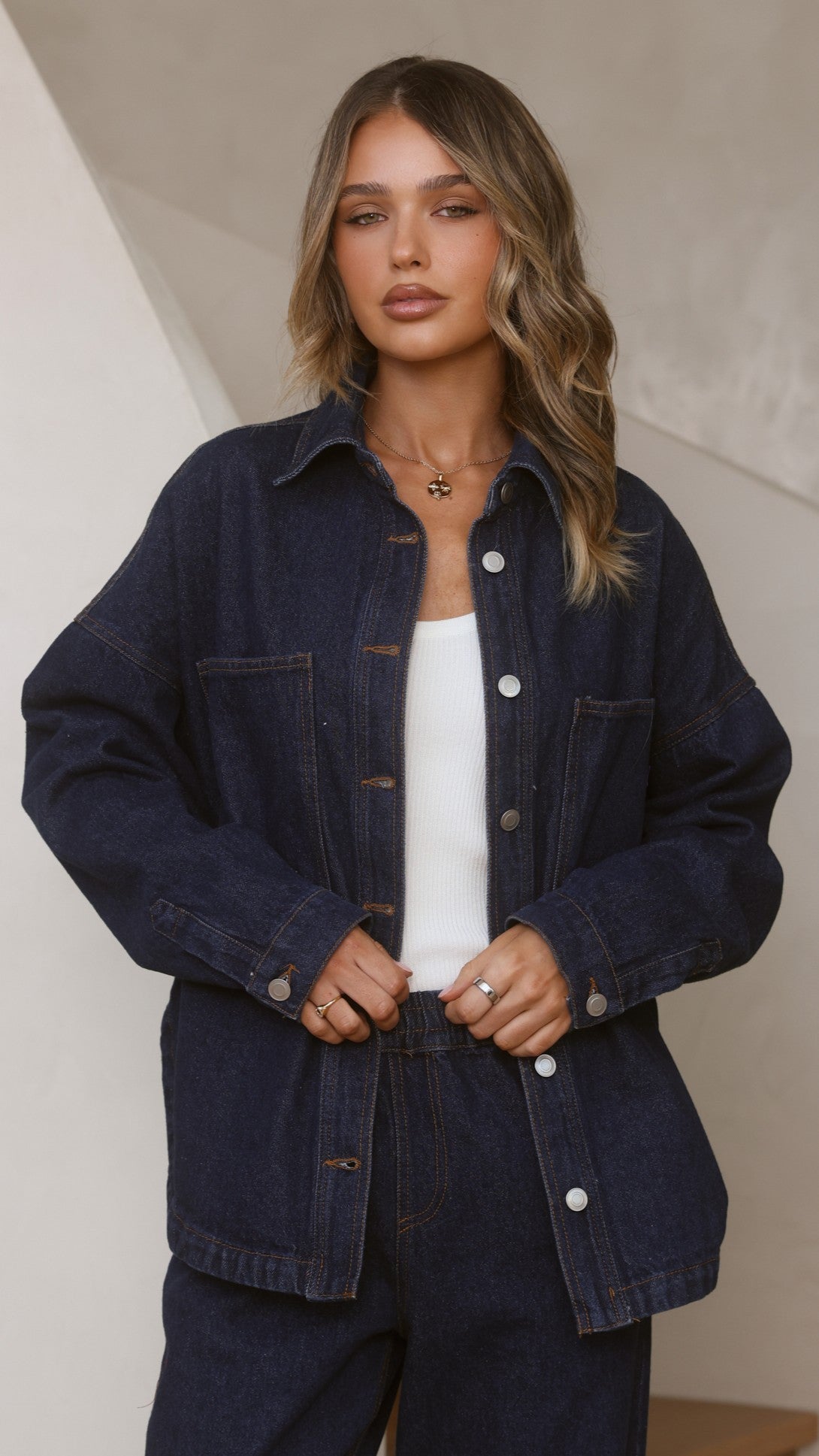 Zina Denim Jacket - Dark Blue