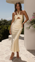 Grace Halter Maxi Dress - Yellow