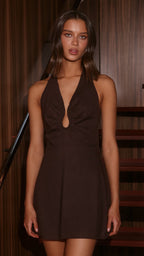 Tarlie Mini Dress - Chocolate