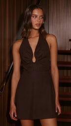 Tarlie Mini Dress - Chocolate