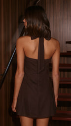 Tarlie Mini Dress - Chocolate