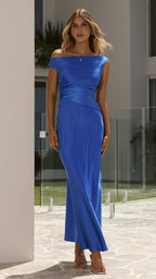Auria Off Shoulder Maxi Dress - Royal Blue