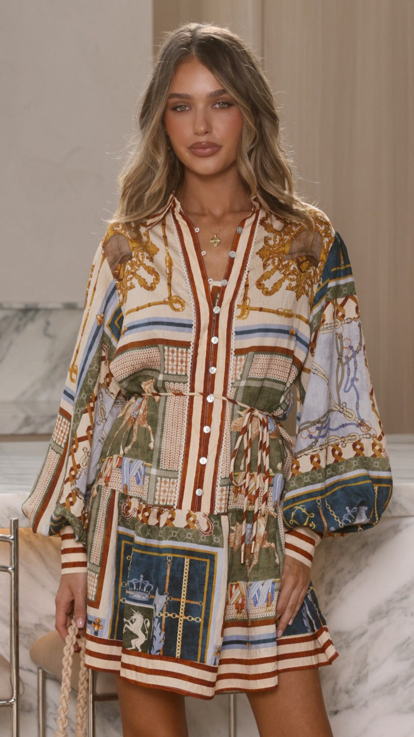Kaylee Mini Dress - Romy Print