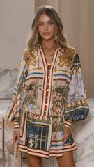 Kaylee Mini Dress - Romy Print