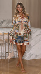 Kaylee Mini Dress - Romy Print