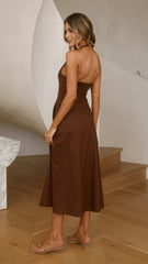 Chandler Midi Dress - Chocolate