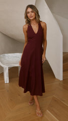 Chandler Midi Dress - Wine