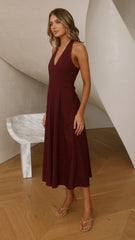 Chandler Midi Dress - Wine