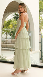 Florence Strapless Maxi Dress - Sage