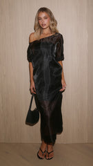 Baelin Sheer Maxi Dress - Black