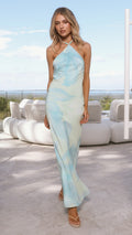 Kiani Maxi Dress - Blue/Mint