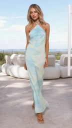Kiani Maxi Dress - Blue/Mint