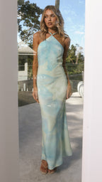 Kiani Maxi Dress - Blue/Mint