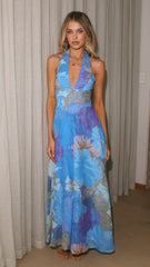 Skye Maxi Dress - Blue Floral