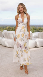 Skye Maxi Dress - Yellow Floral