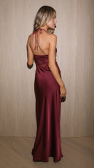 Celia Lace Maxi Dress - Wine