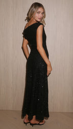 Gigi Sequins Maxi Dress - Black