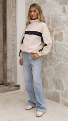 Ariella Jacket - Beige/Navy