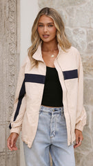 Ariella Jacket - Beige/Navy