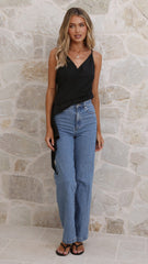 Delilah Asymmetric Top - Black