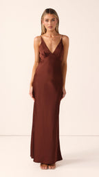 Ziah Maxi Dress - Brown