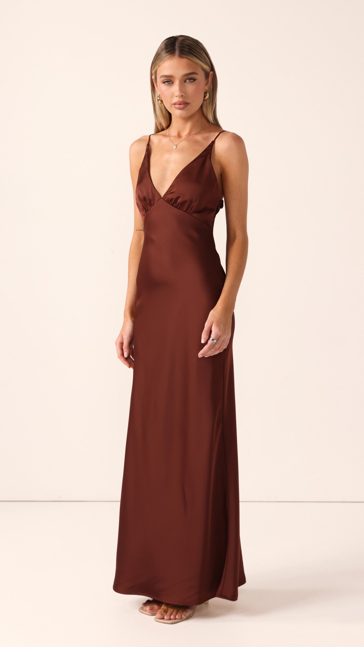 Ziah Maxi Dress - Brown