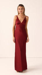 Ziah Maxi Dress - Wine