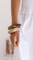 Blaire Cuff Bangles 2 Pack - Brown / Multi